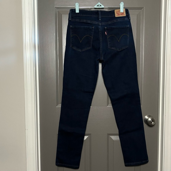 Levi’s Mid Rise Blue Skinny Jeans Stretch Dark Wash 8 - Picture 9 of 9